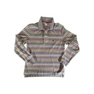 Brooks Brothers Performance Polo Shirt Adult Medium Grey Rugby Slim Fit Mens